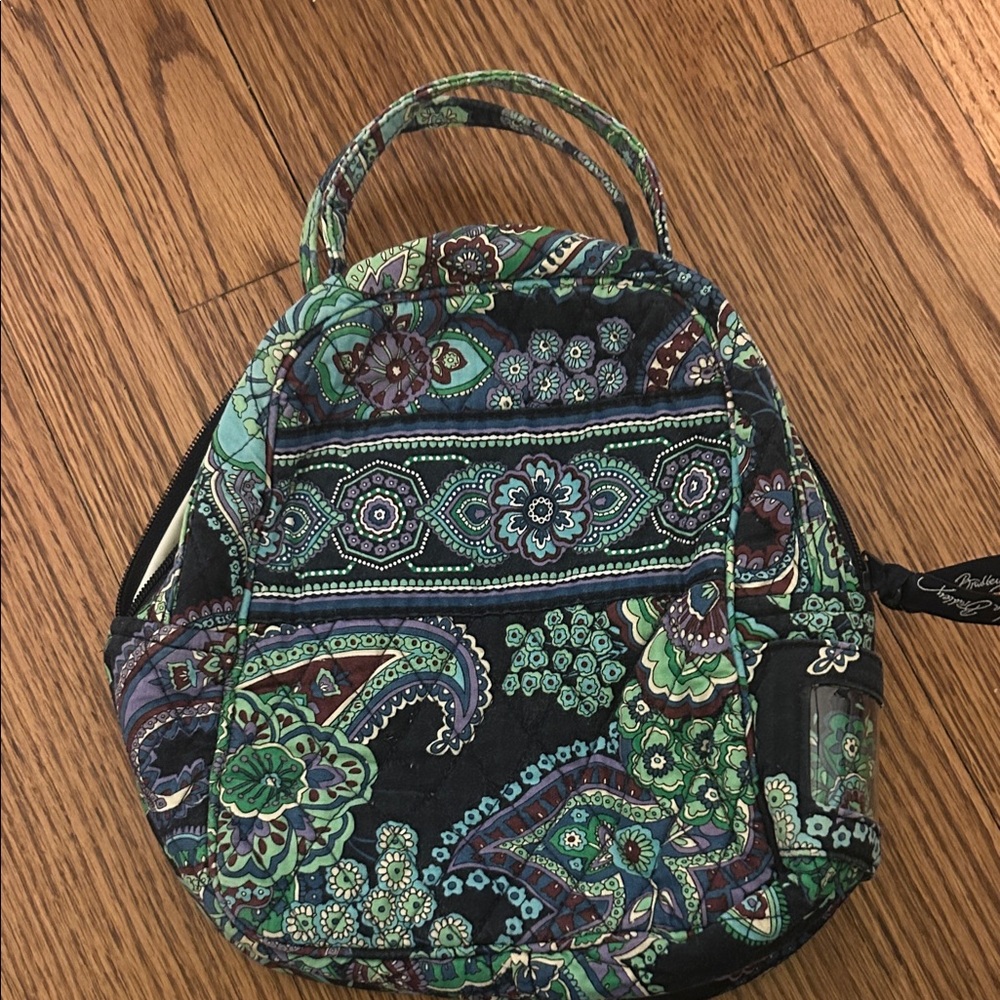 Vera Bradley Paisley lunch box in Green and Blue